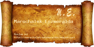 Marschalek Eszmeralda névjegykártya